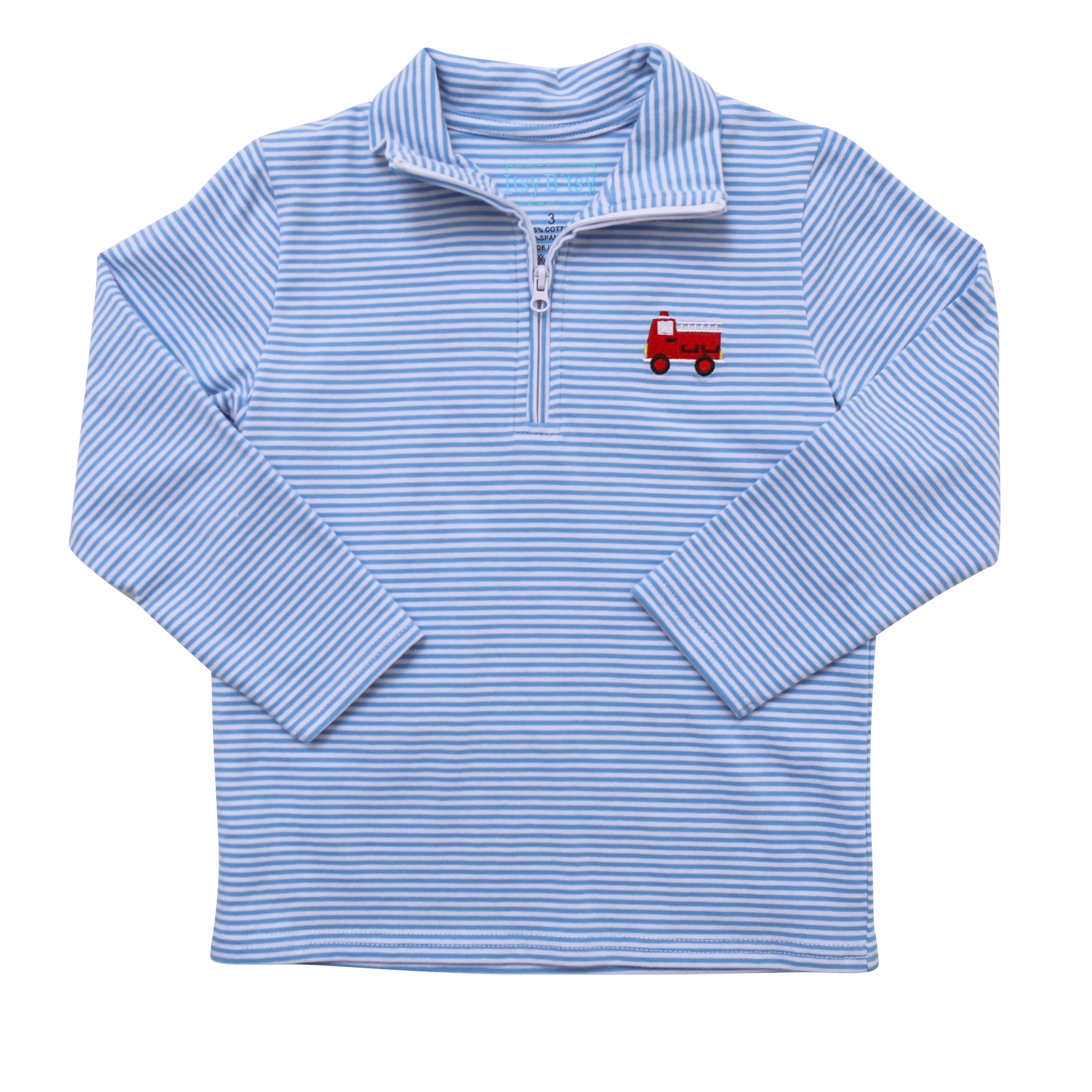 1/4 Zip Pullover- Firetruck