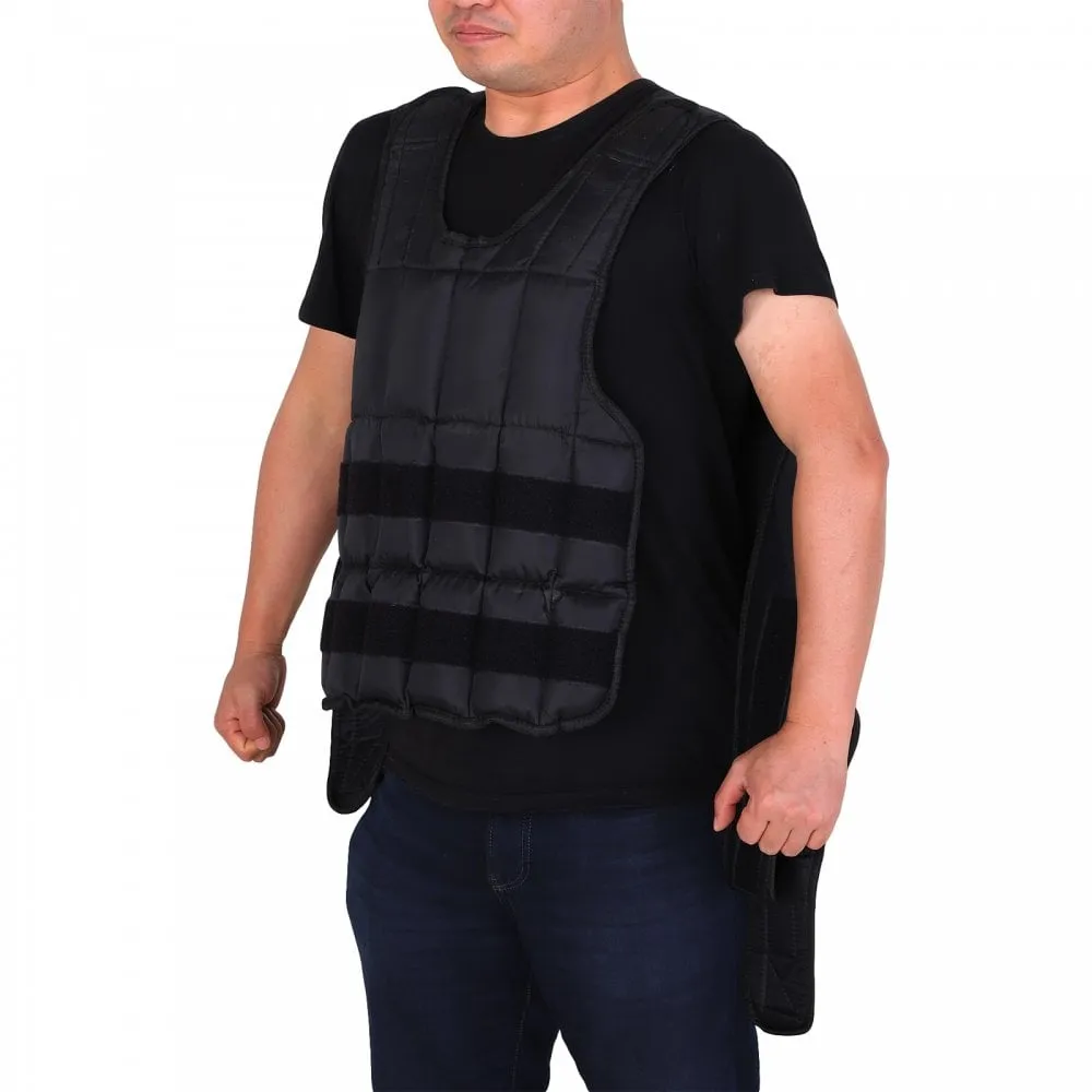 20kg Adjustable Metal Sand Weight Vest Black