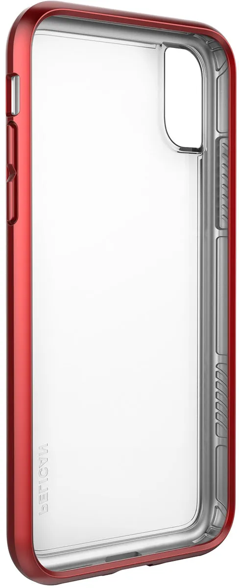 Adventurer Case for Apple iPhone X - Clear Metallic Red