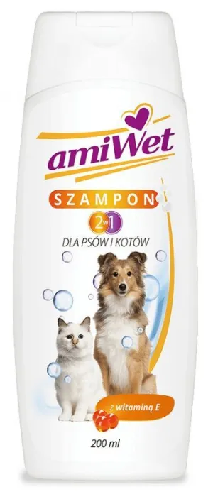 Amiwet 2in1 care shampoo for dogs and cats