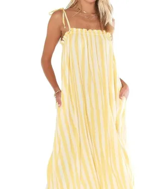 Angel Maxi Dress in Sunny Stripe | Sunny Stripe