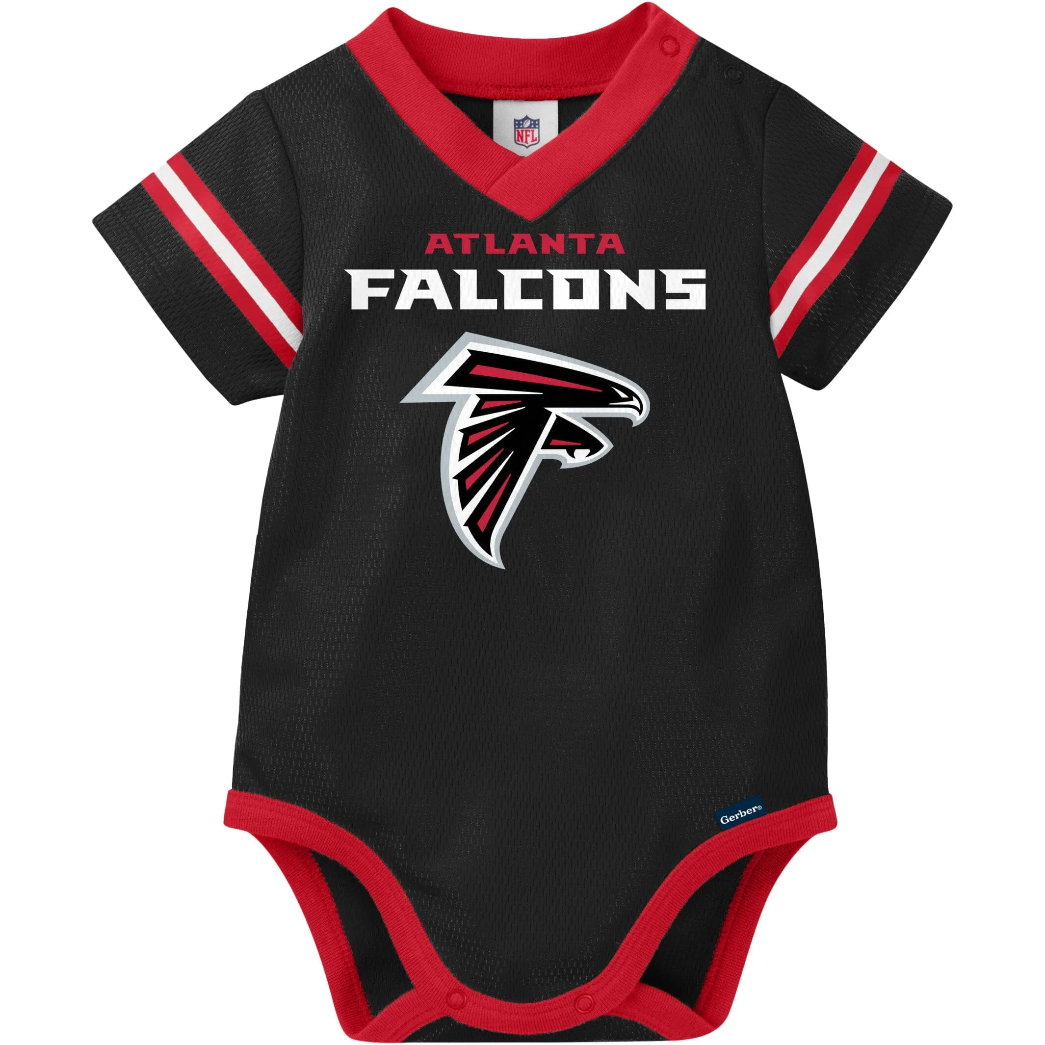 Baby Boys Falcons Short Sleeve Jersey Bodysuit