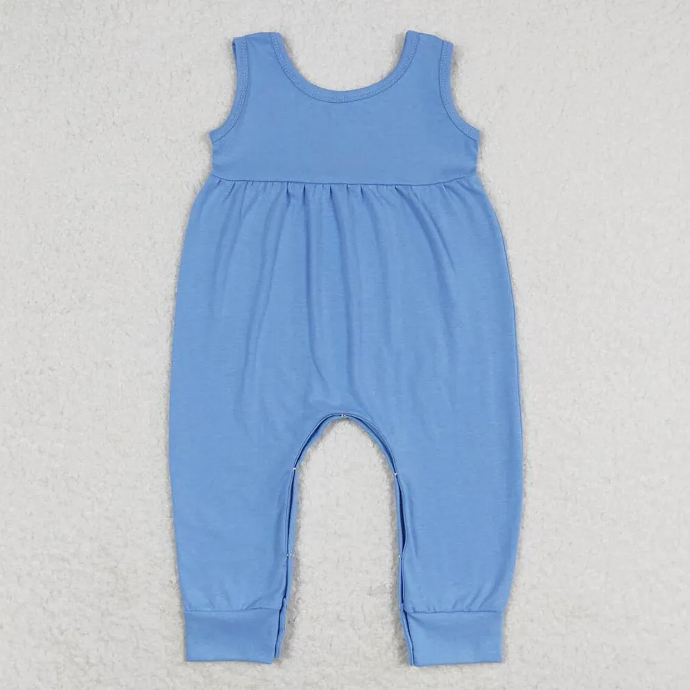 Baby Infant Girls Rompers Blue Sleeveless Summer Rompers SR1448