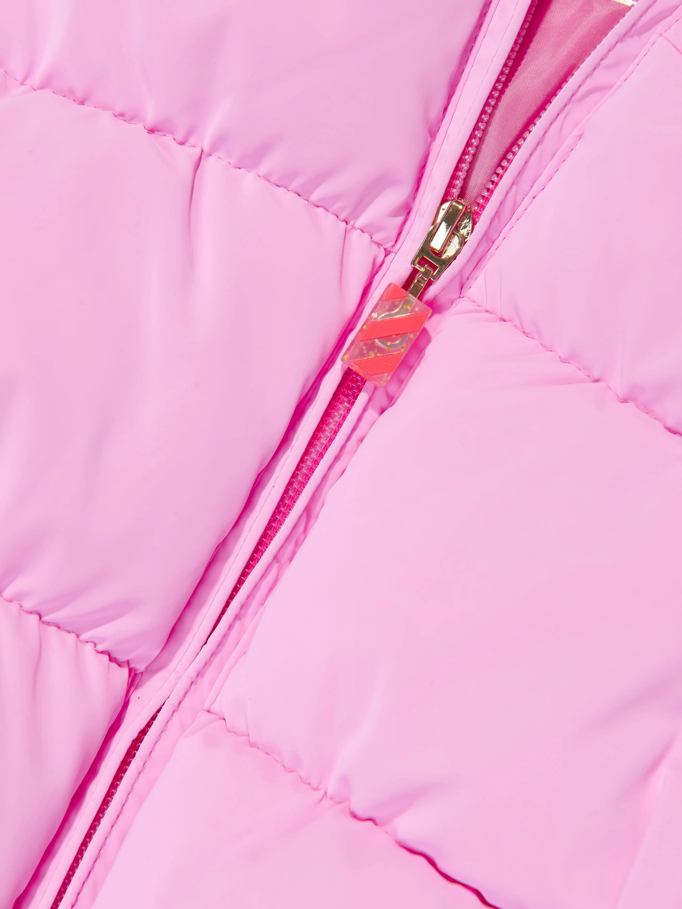 Billieblush Girls Hooded Puffer Jacket in Pink