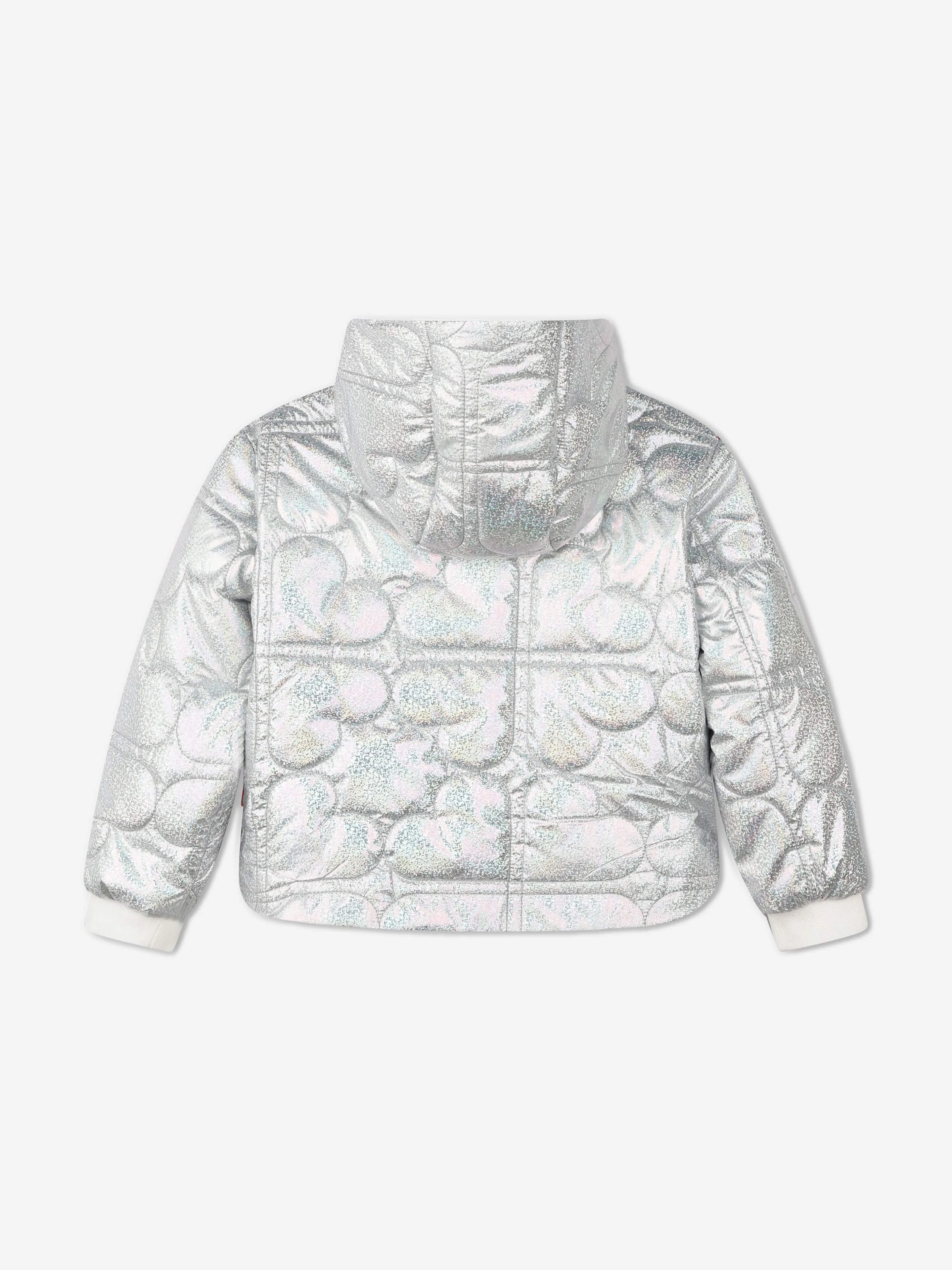 Billieblush Girls Iridescent Shell Puffer Jacket in Multicolour