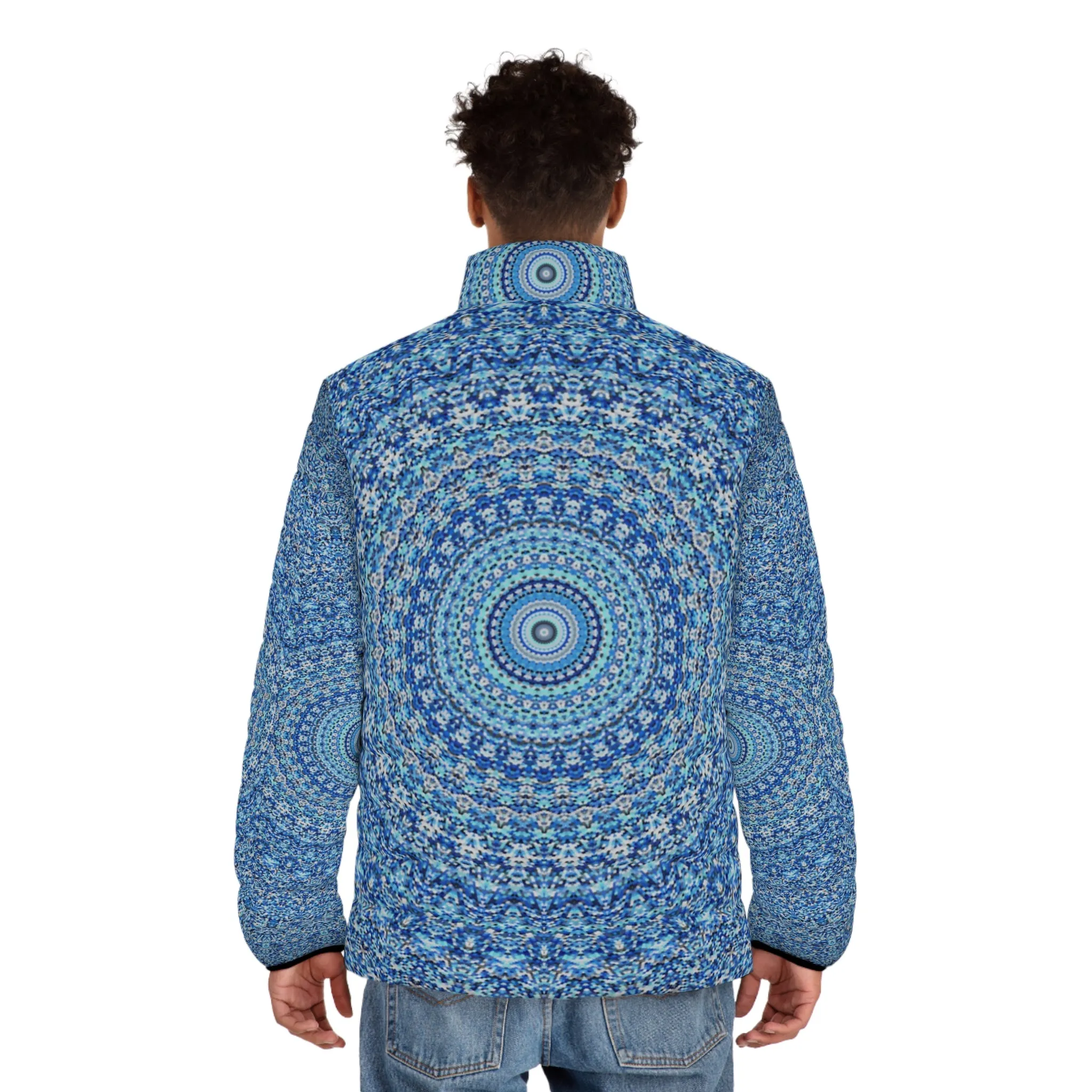 Blue Mandala - Men's Puffer Jacket