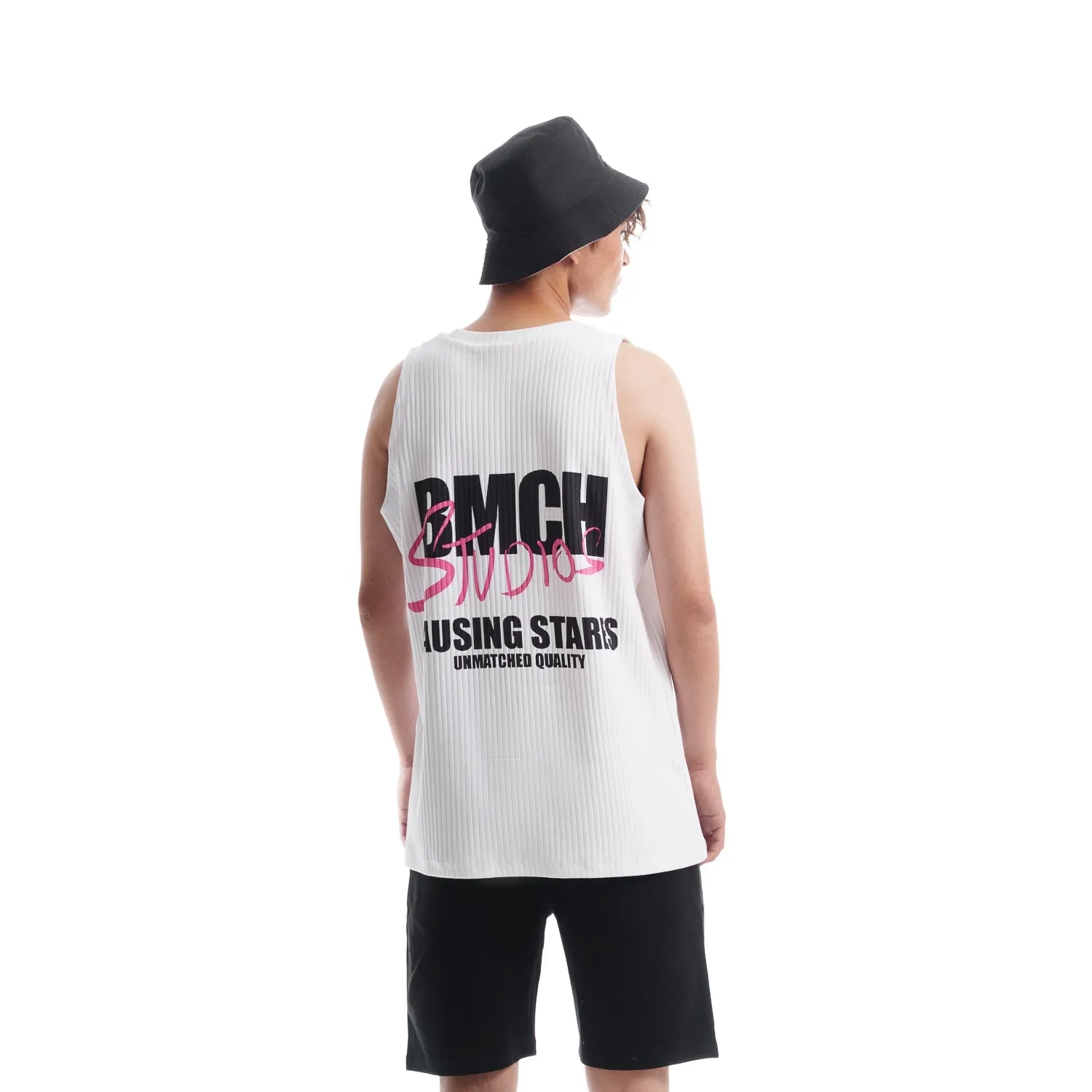 BMCH STUDIOS White Regular Fit Vest