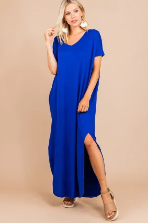 Bring You Home Denim Blue Maxi Dress