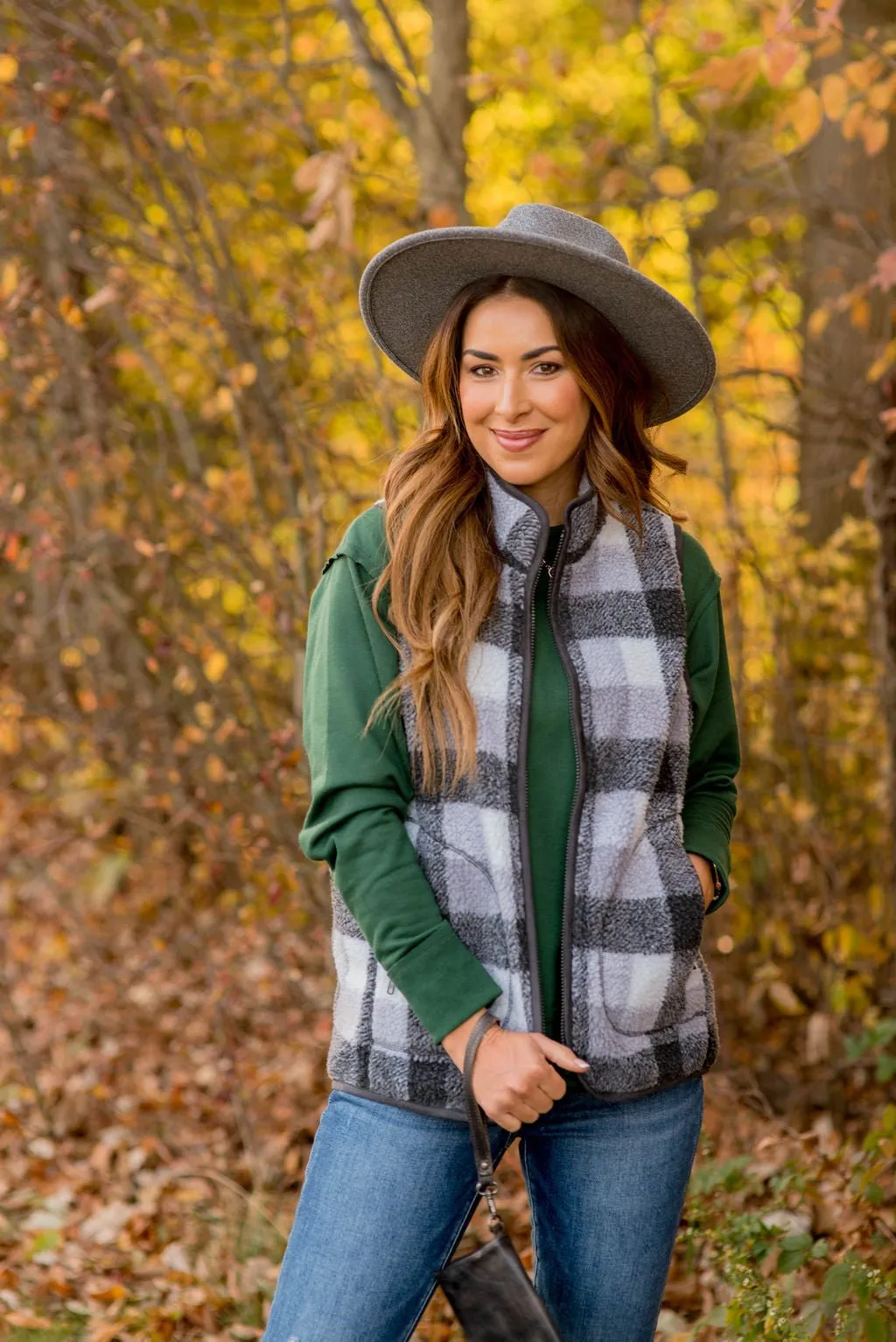 Buffalo Plaid Sherpa Vest