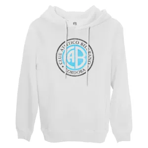 Club Atlético Belgrano Color Badge Fleece Pullover Hoodie - White