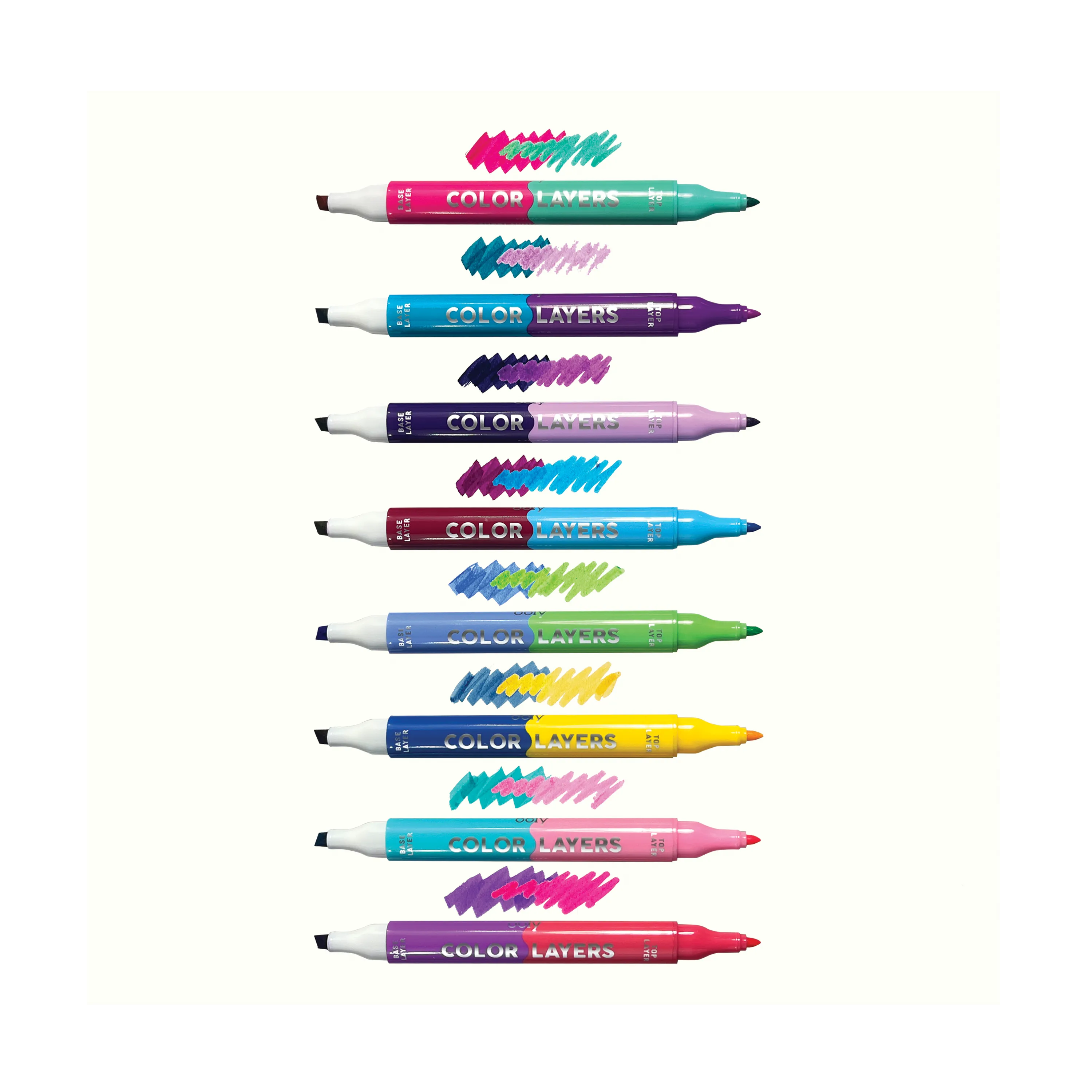 Color Layers Double Ended Layering Markers - Set of 8