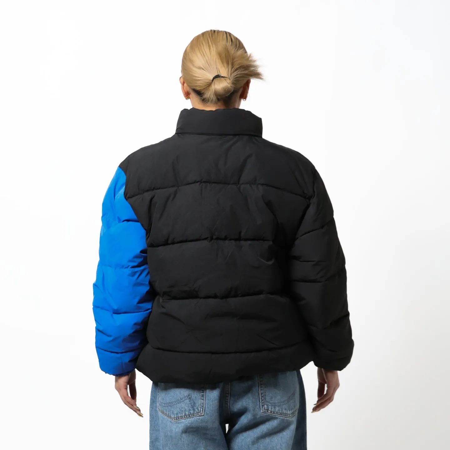 CONTRAST SLEEVE PUFFER JACKET