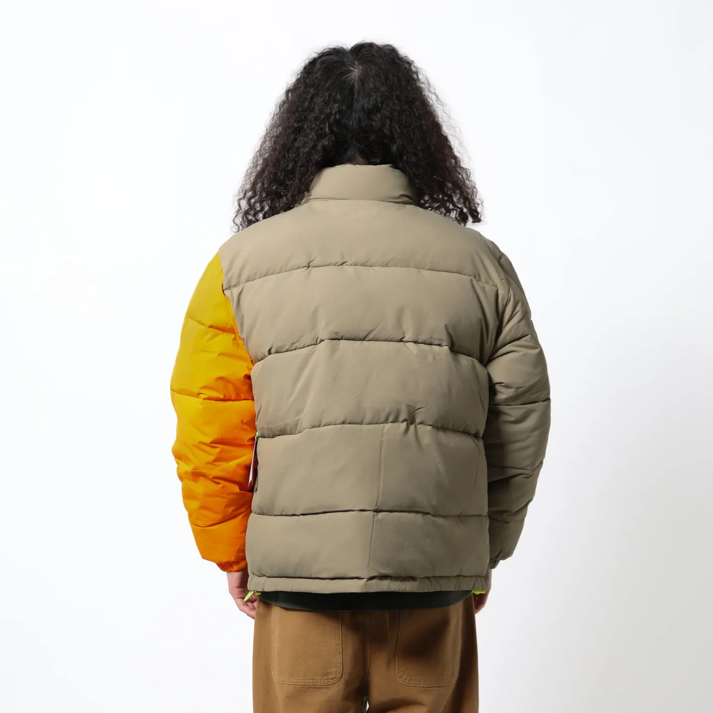 CONTRAST SLEEVE PUFFER JACKET