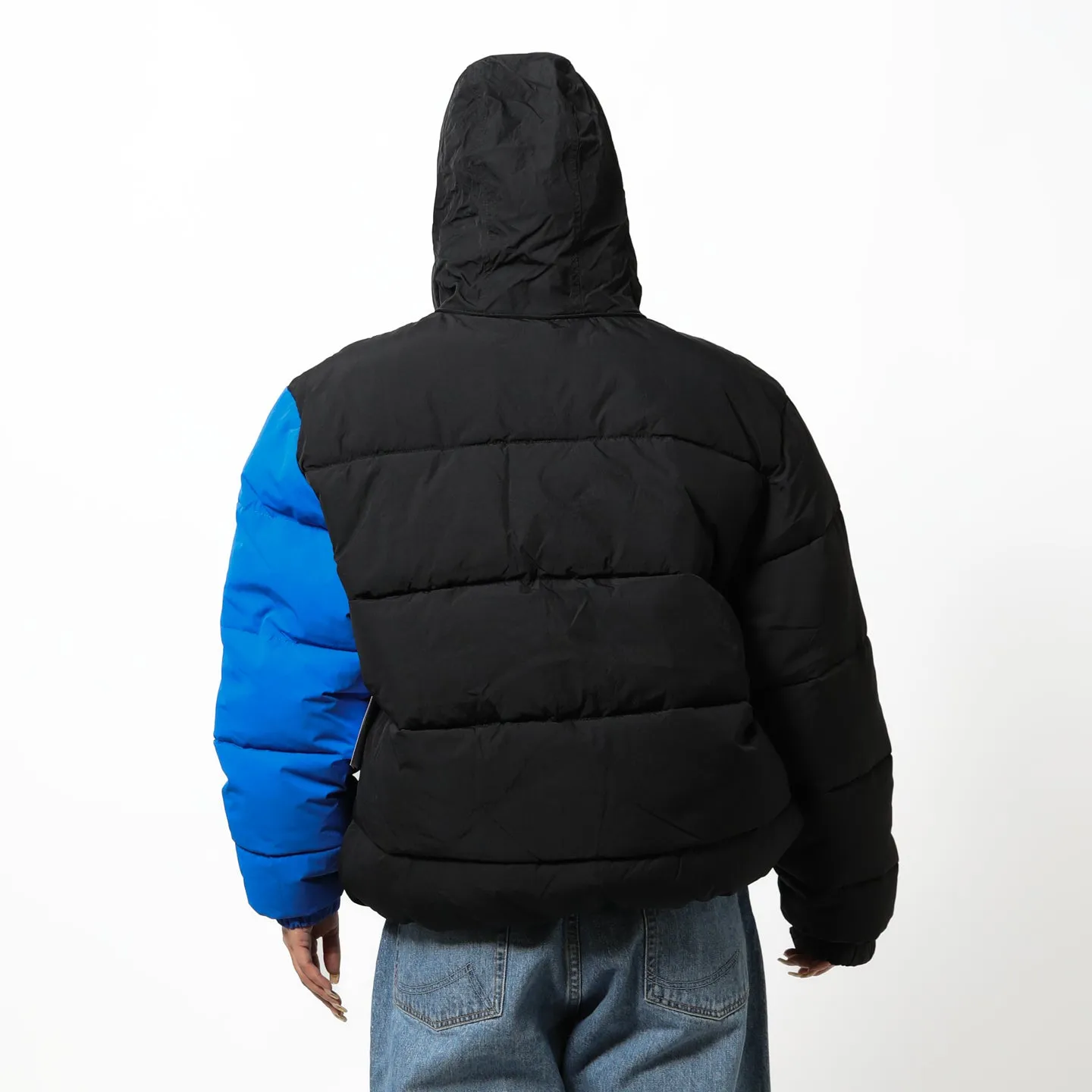 CONTRAST SLEEVE PUFFER JACKET