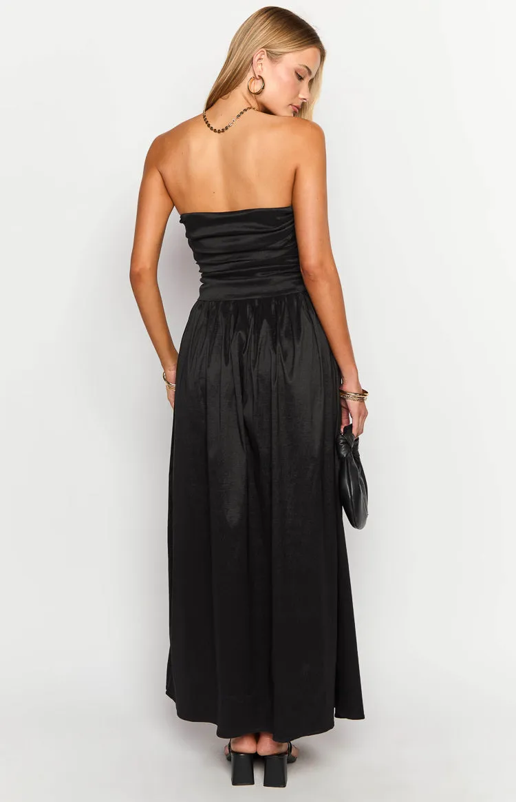 Dayton Black Strapless Maxi Dress