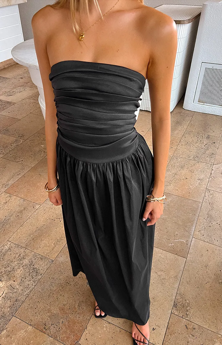 Dayton Black Strapless Maxi Dress