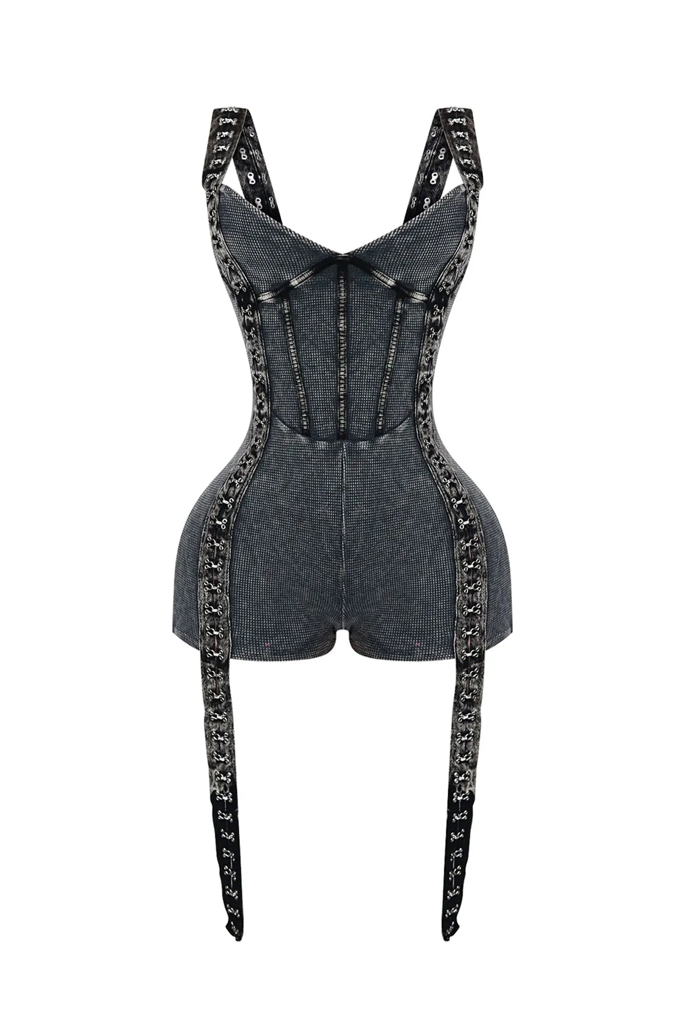 Die For You Corset Mineral Washed Romper