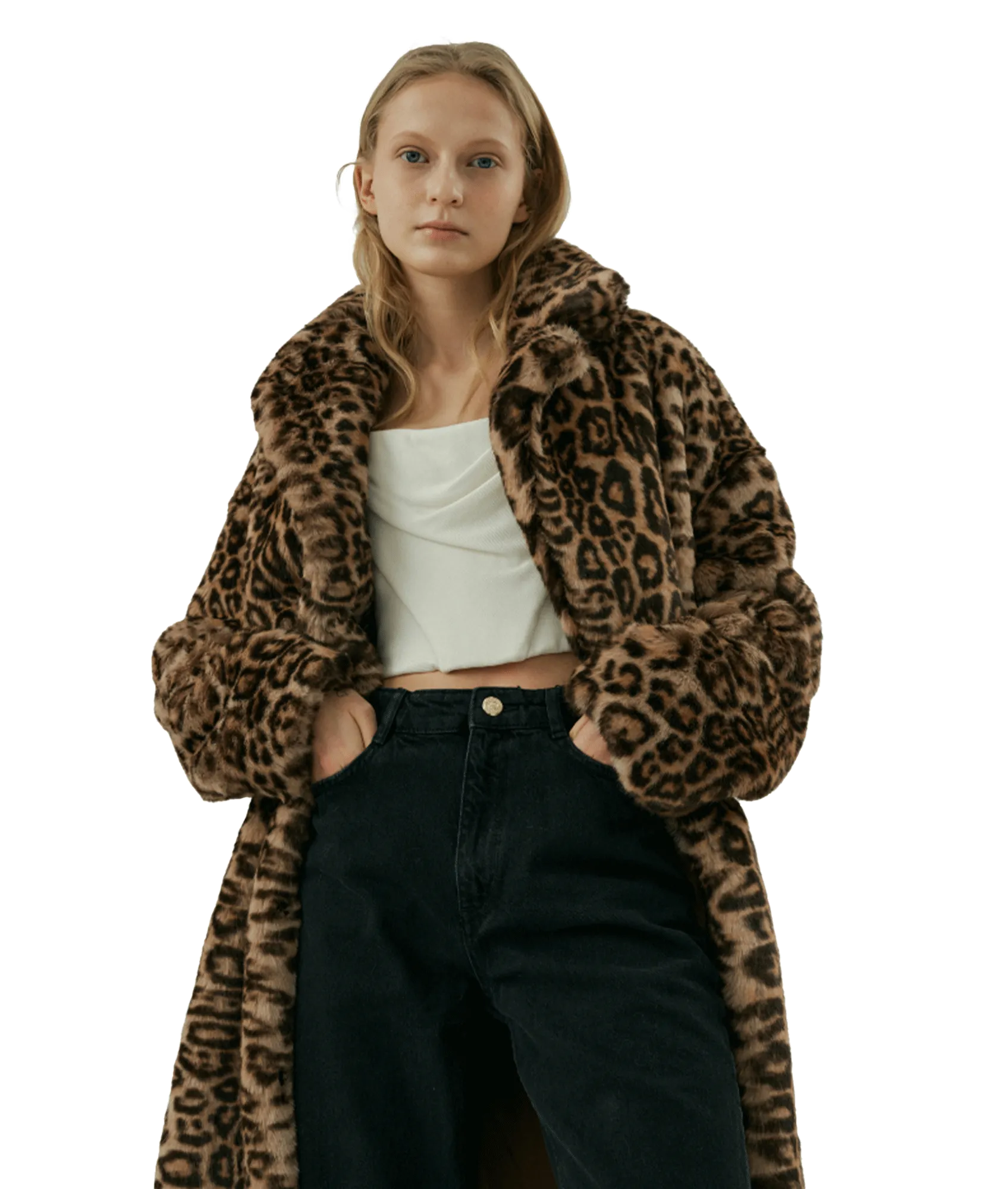 Donna Long Fur Coat - Multi