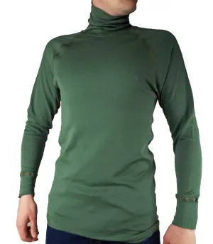 Dutch Military - Green Long-sleeve Thermal Base Layer - Roll-Neck - Grade 1