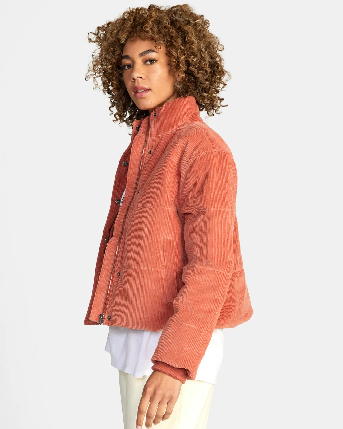 Eezeh Corduroy Puffer Jacket - Cinnamon