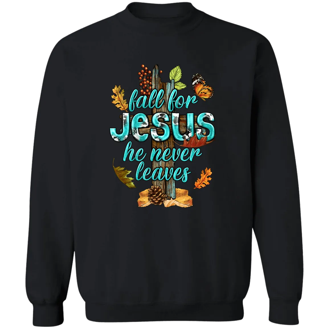 Fall for Jesus Unisex Crewneck Pullover Sweatshirt