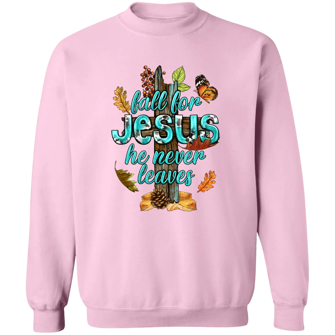 Fall for Jesus Unisex Crewneck Pullover Sweatshirt