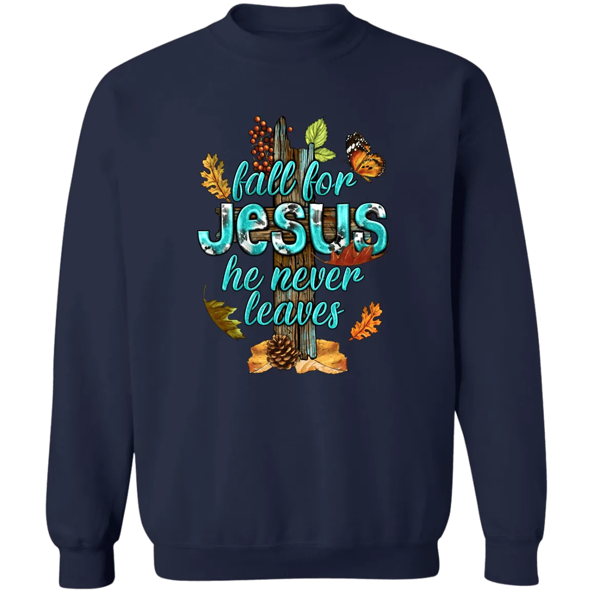 Fall for Jesus Unisex Crewneck Pullover Sweatshirt