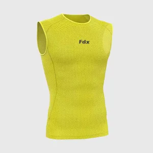 Fdx Aeroform Yellow Men's & Boy's Sleeveless Mesh Summer Cycling Top