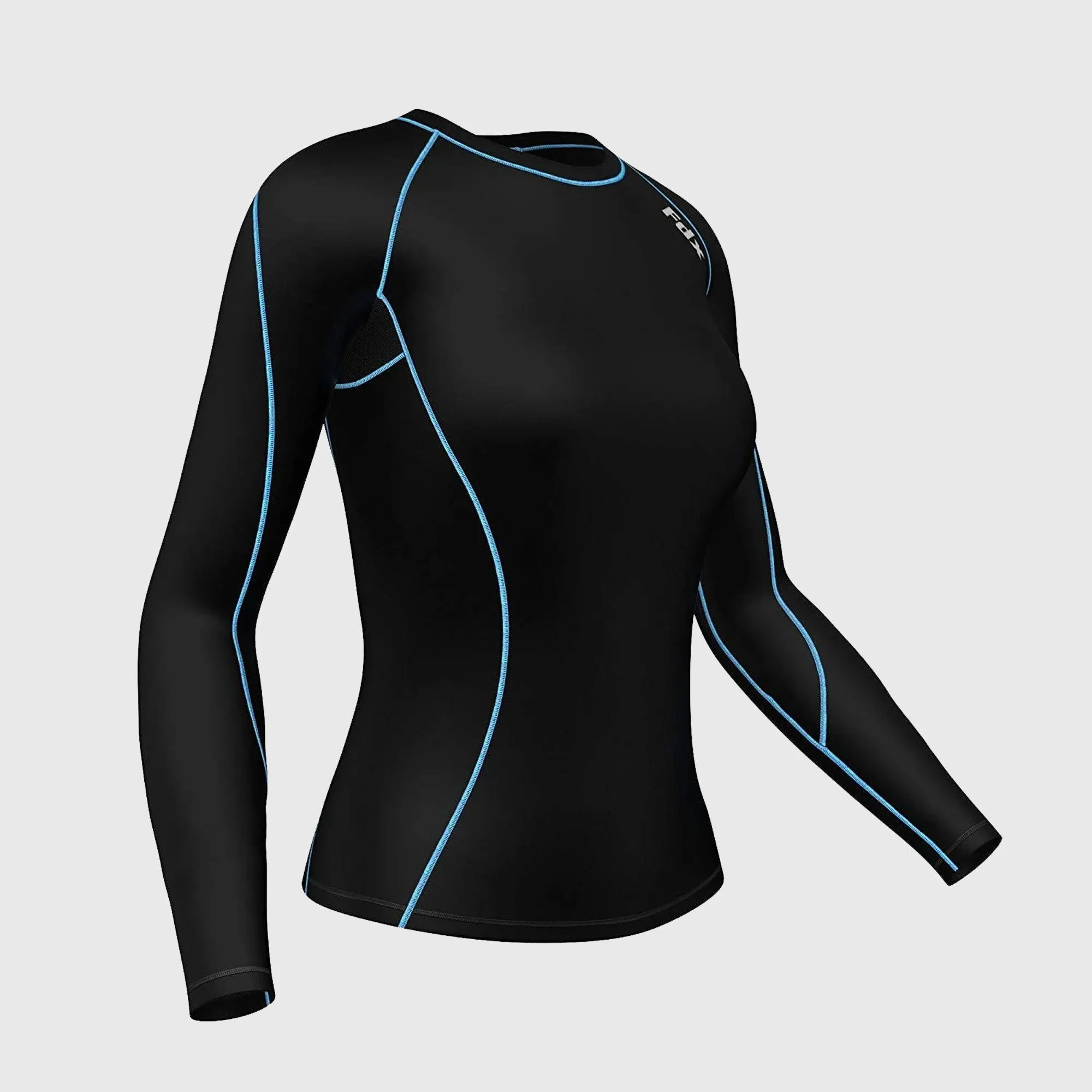 Fdx Monarch Blue Women's & Girl's Base Layer Long Sleeve Compression Top