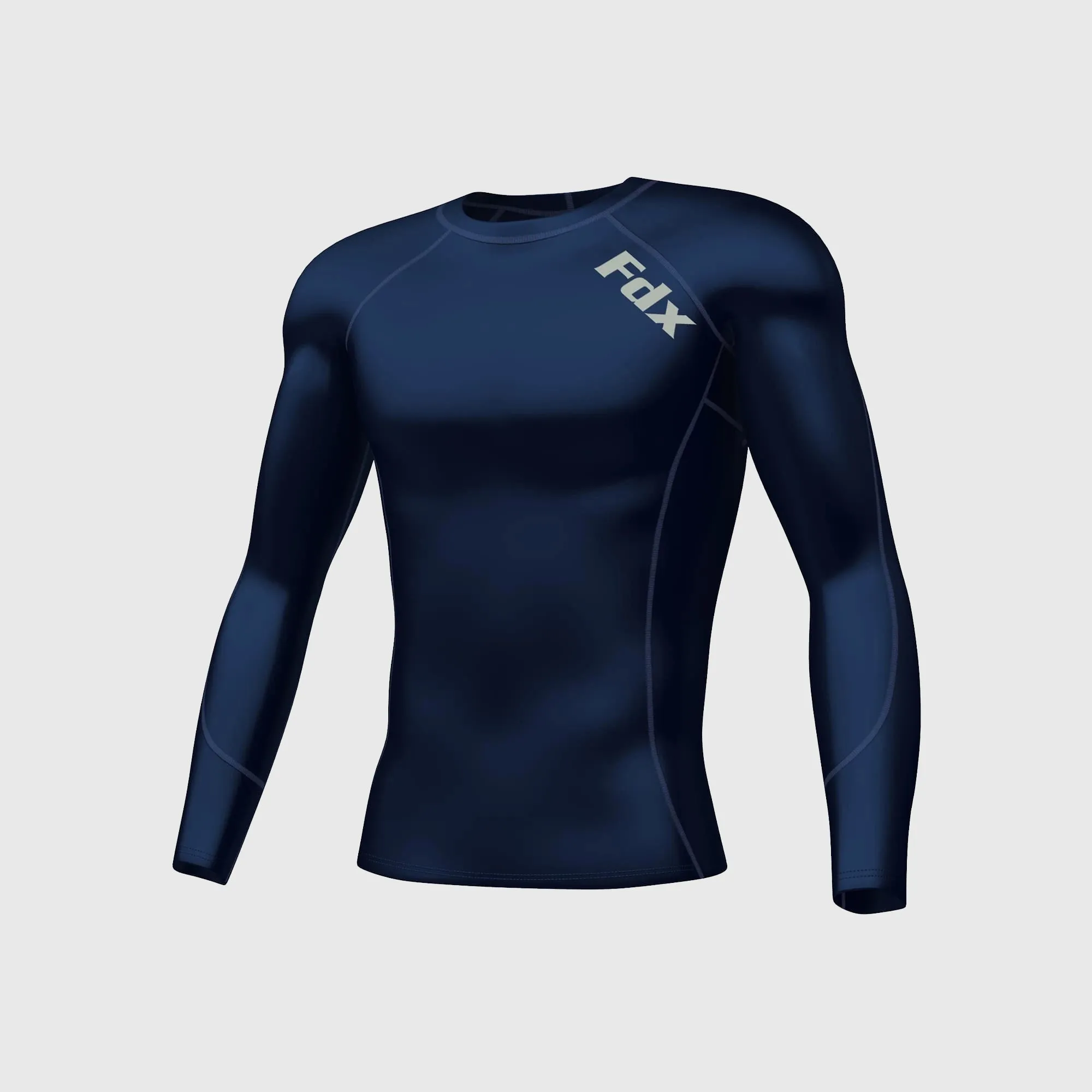 Fdx Thermolinx Navy Blue Men's & Boy's Base Layer Winter Compression Top