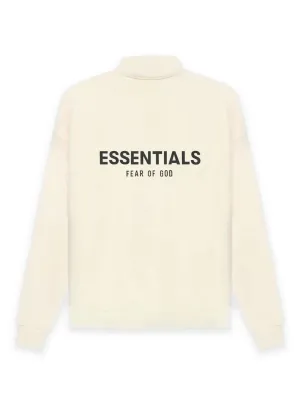 Fear Of God Essentials Back Logo Pullover Mockneck Half Zip  Cream/Buttercream [SS21]