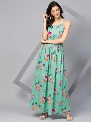 Floral Strappy Maxi Dress