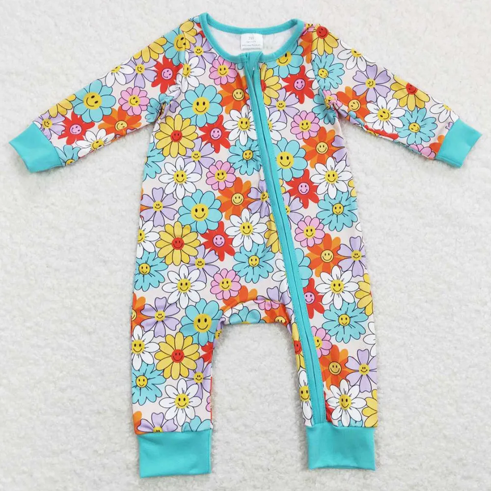 Flower Print Boutique Baby Girls Rompers LR0899