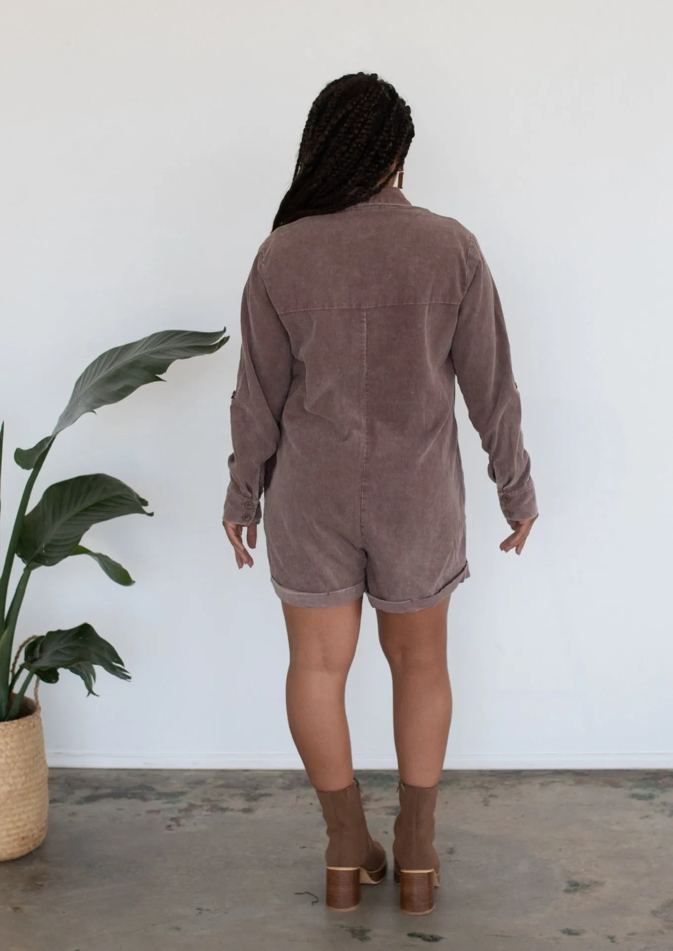 Get Like This Washed Corduroy Romper