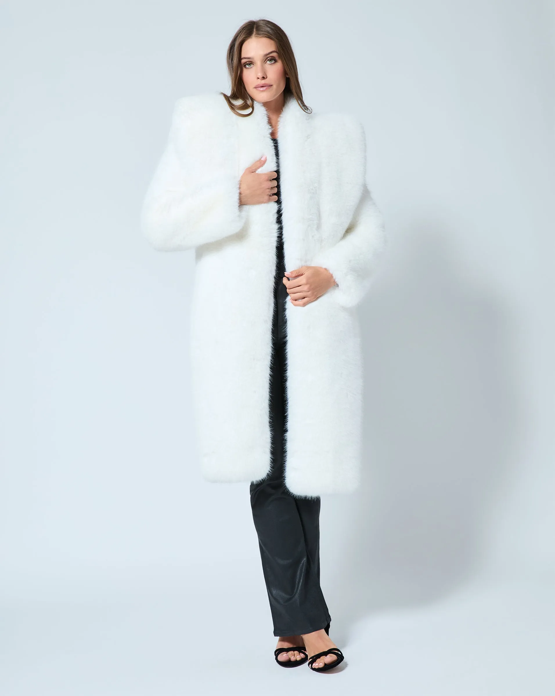 Hourglass Faux Fox Fur Coat