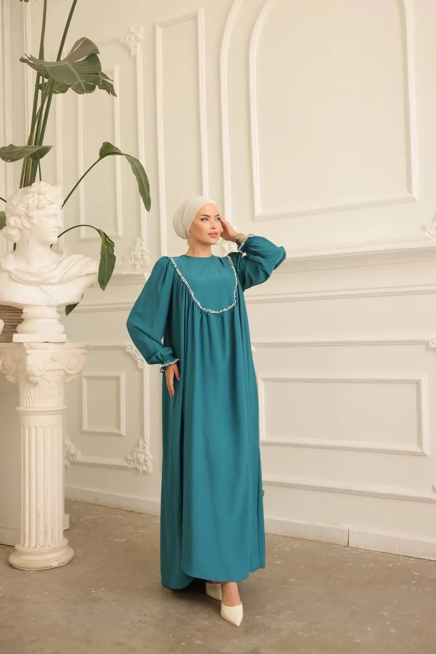 Indulge in timeless elegance with our Long Maxi Dress - Abaya - Available in 13 colors