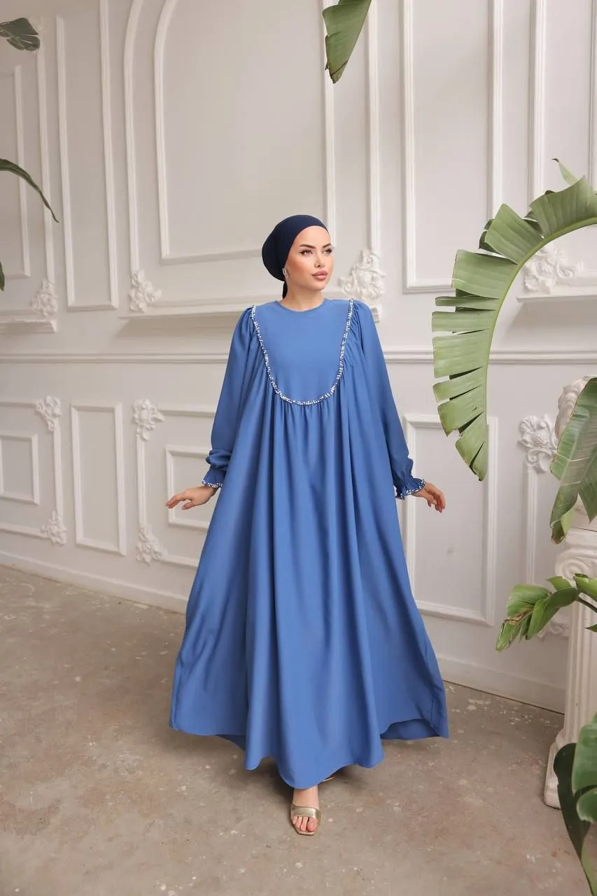 Indulge in timeless elegance with our Long Maxi Dress - Abaya - Available in 13 colors