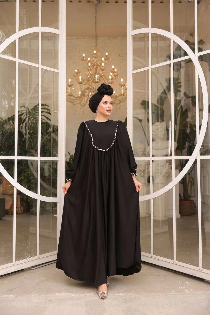 Indulge in timeless elegance with our Long Maxi Dress - Abaya - Available in 13 colors