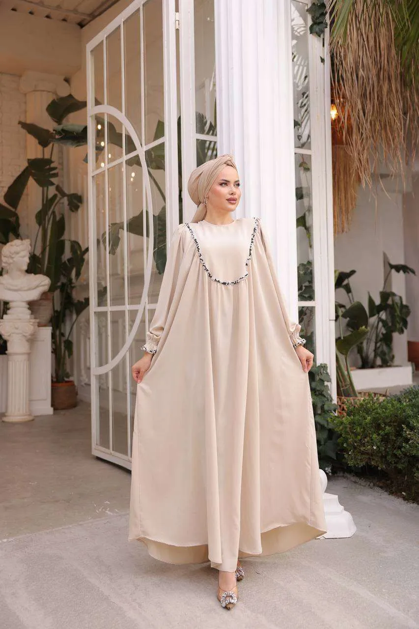 Indulge in timeless elegance with our Long Maxi Dress - Abaya - Available in 13 colors