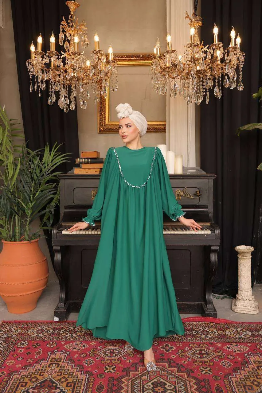 Indulge in timeless elegance with our Long Maxi Dress - Abaya - Available in 13 colors