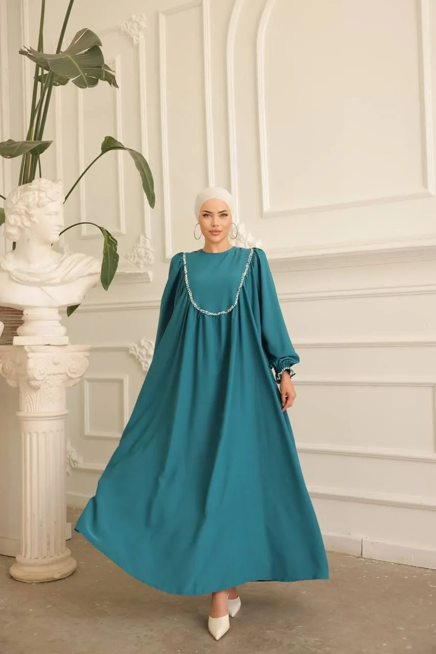 Indulge in timeless elegance with our Long Maxi Dress - Abaya - Available in 13 colors