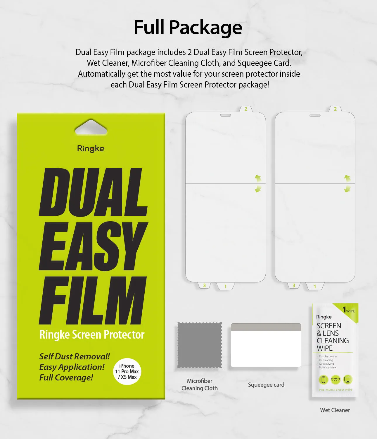 iPhone 11 Pro Max Screen Protector | Dual Easy Film