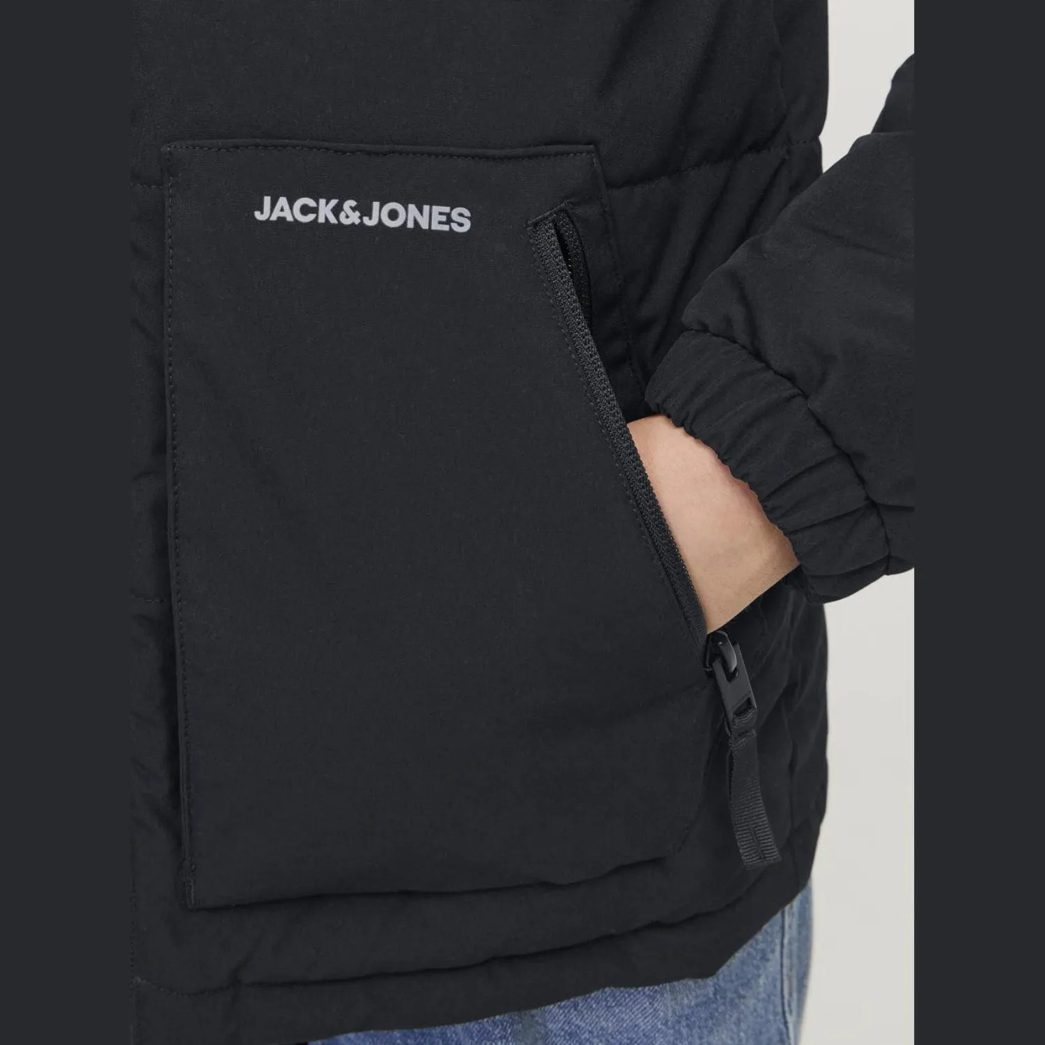 Jack & Jones Junior Black Eotto Puffer Jacket