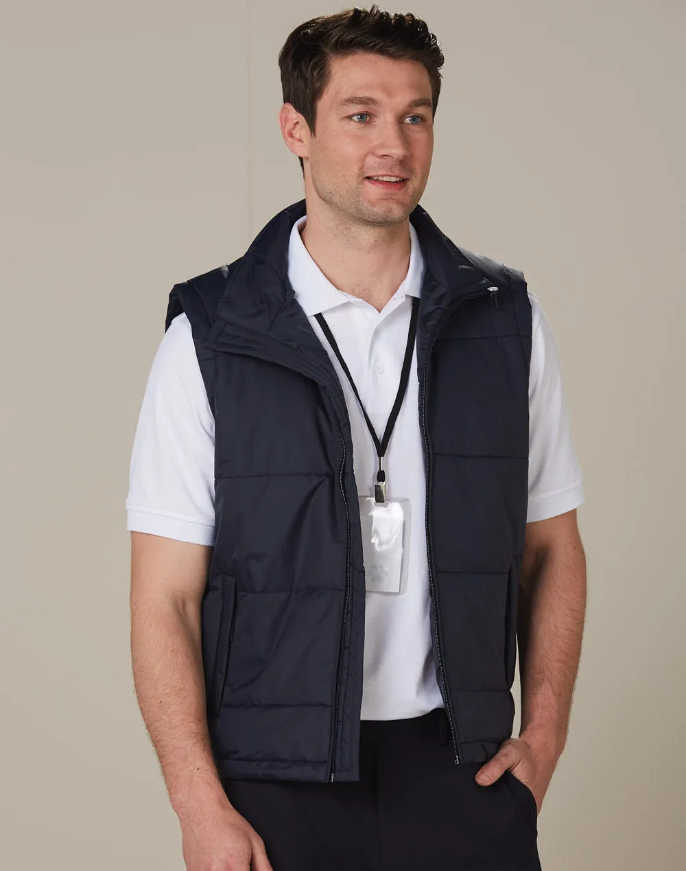 [JK29] Men's Nylon Rip-stop Padded Vest