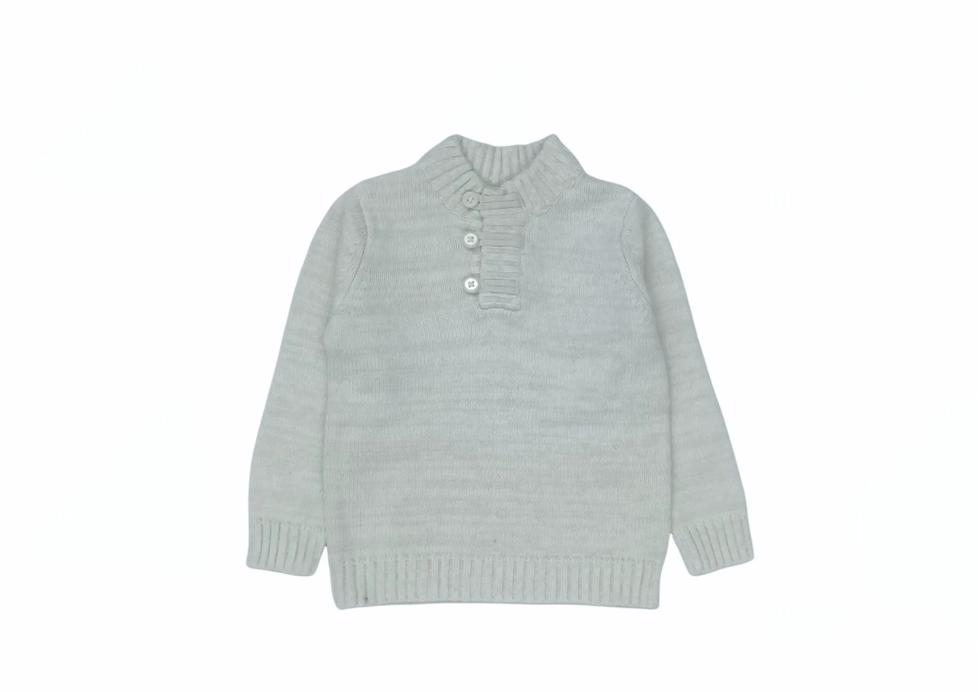 Kids Pullover - 3 Buttons - Off-White