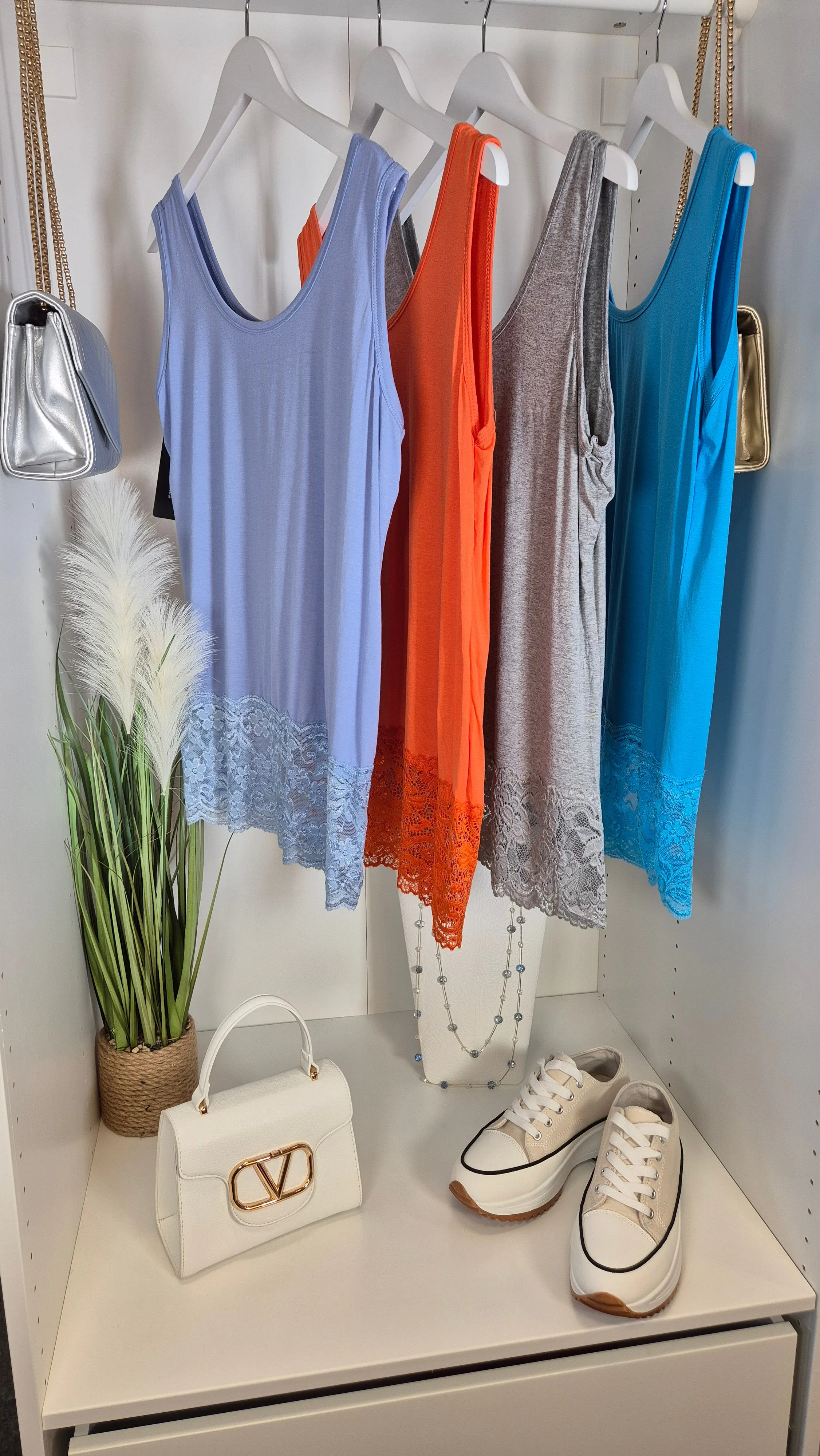 Lace Vest Tops - All Colours (One Size)