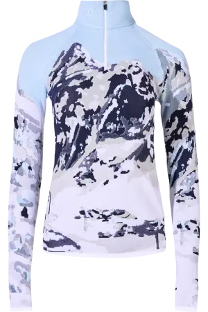 Landscape Print 1/4-Zip Base Layer Top