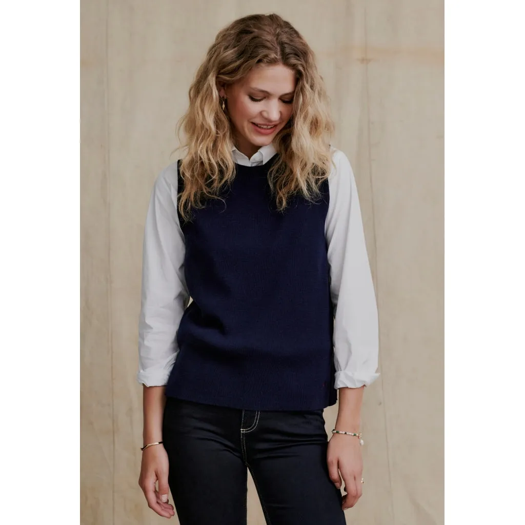 Lera Knit Vest - Dark Navy