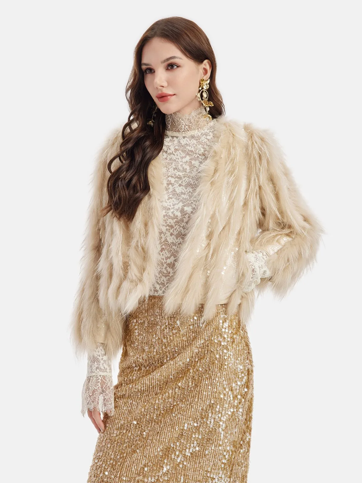 Luxury Mink & Embroidered Fur Coat