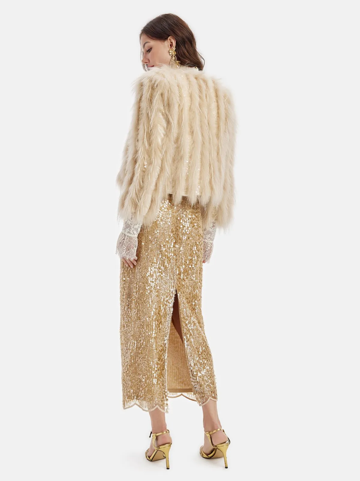 Luxury Mink & Embroidered Fur Coat